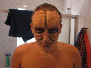 Maquillaje para el personaje "El emperador" de la saga Star Wars